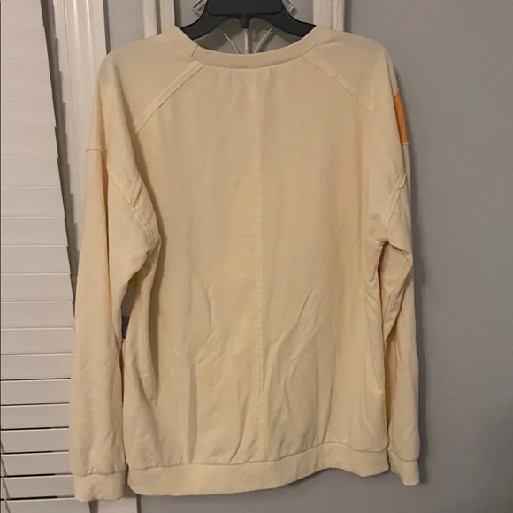 Easel Cream Sweater with Colorful Stripes - Picture 2 of 5